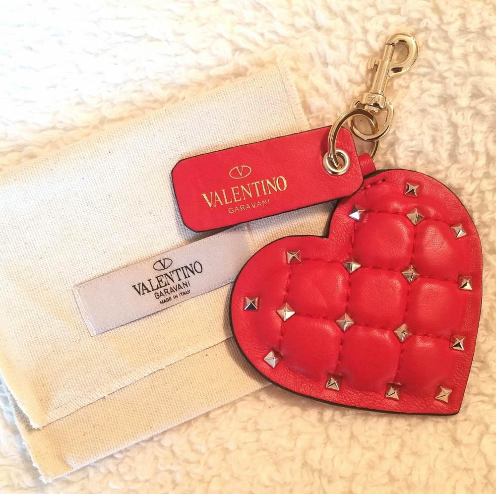 Valentino Garavani Rockstud Spike heart keyring